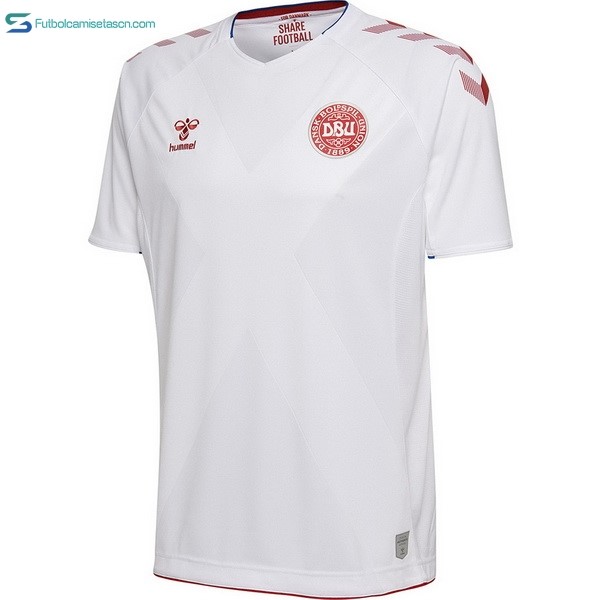Camiseta Dinamarca 2ª 2018 Blanco